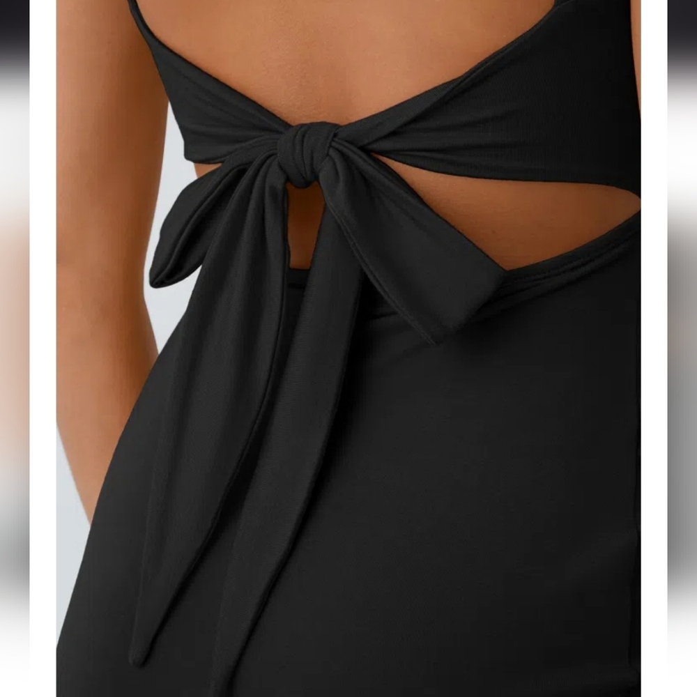 Halara Ruched TieBack BodyCon Mini Dress - Picture 2 of 6